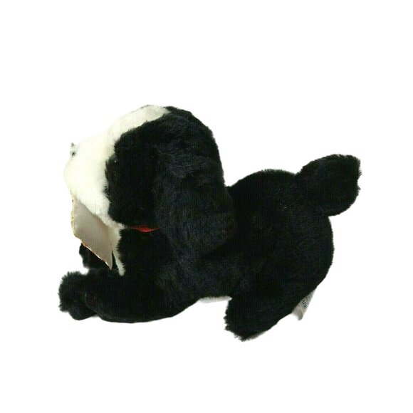 MTY International Black White Dog Puppy Plush Sealed with a Kiss 7" Valentine - Picture 3 of 7